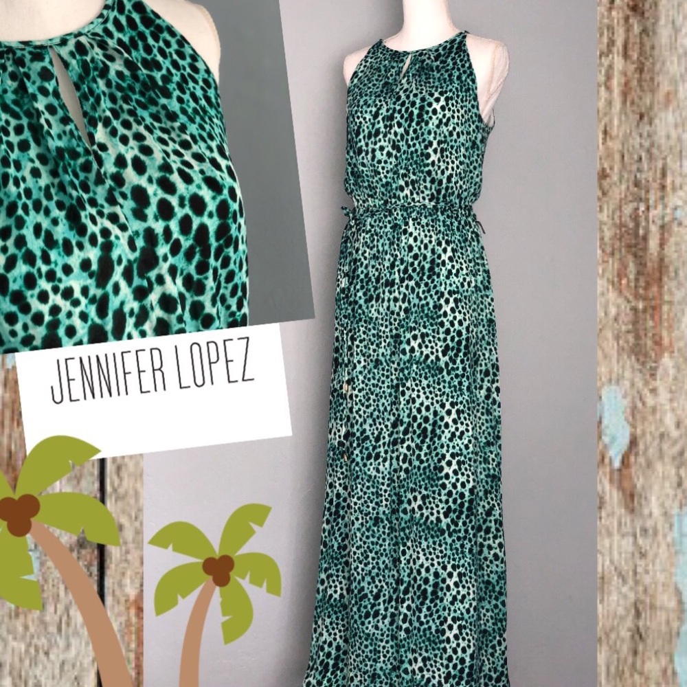 JENNIFER LOPEZ Dress maxi leopard print so 12